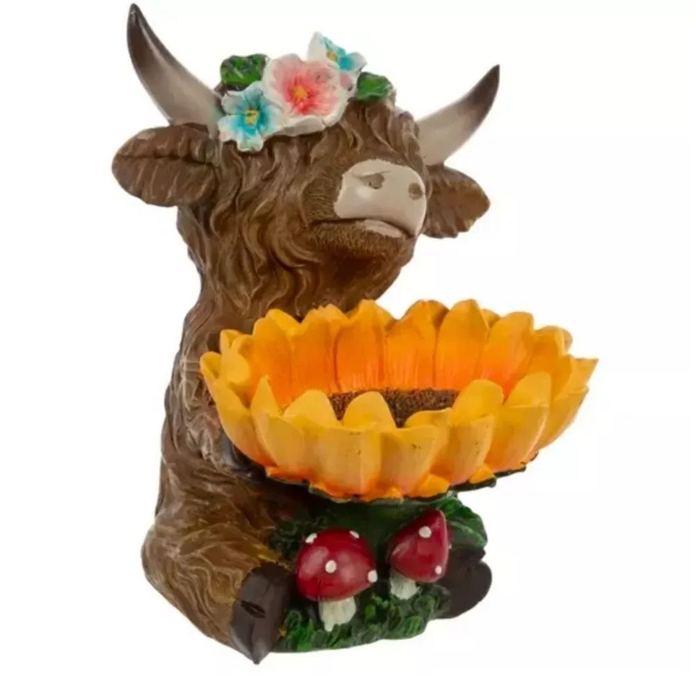🌻🌻🌻 Highland Cow Holding Sunflower